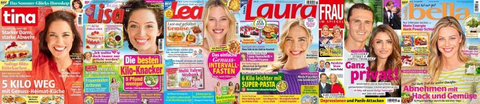 Cover: 6 mal Frauenmagazine No 18 vom 24  April 2024