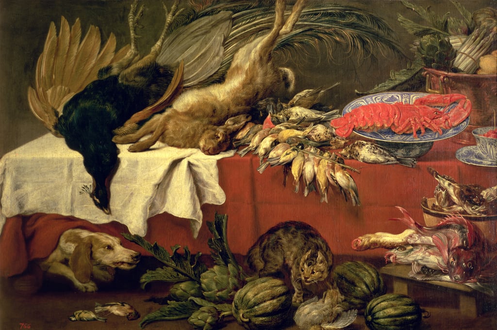 Frans-Snyders-or-Snijders-Still-Life-with-Game-and-Lobster-c1610-Meister-Drucke-180167