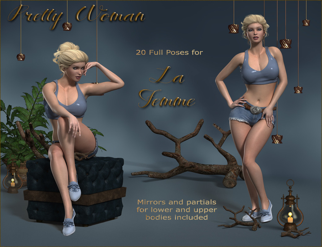 Pretty Woman Poses for La Femme