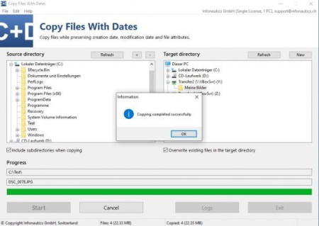 Infonautics Copy Files With Dates 1.15