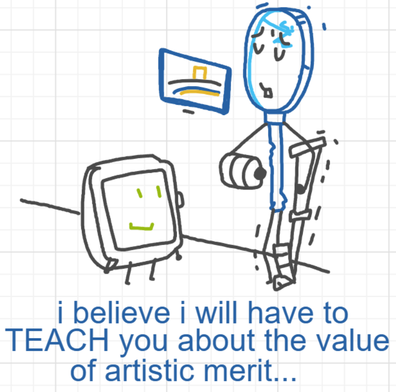 A panel from A Murder On The, episode six of the Board Boards object show by Furretwalk/WalkingFurret.
