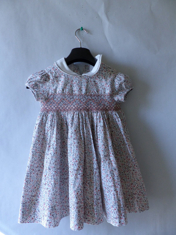 AMAIA GIRLS FULLY LINED CHIC COLLARED SHIRLEY DRESS RUST FLORAL SIZE 6Y