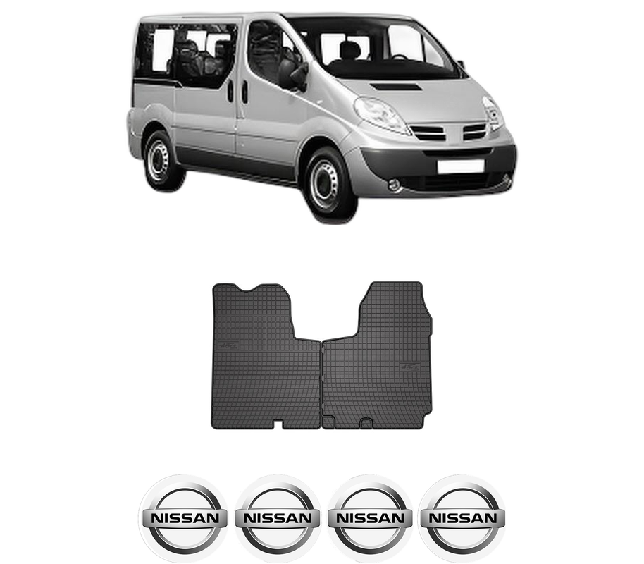 Set covorase presuri NISSAN PRIMASTAR Bus (X83) din 2006-2008, auto, din cauciuc thermoplastic, 4 Stickere auto cu NISSAN