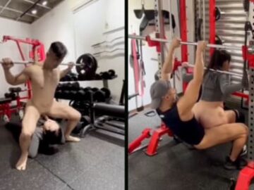 cặp đôi dâm dục vừa tập gym vừa làm tình