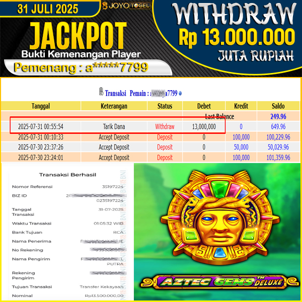 jackpot-slot-pragmatic-play-aztec-gemz-deluxe-wd-rp-13000000--dibayar-lunas-di-joyotogel