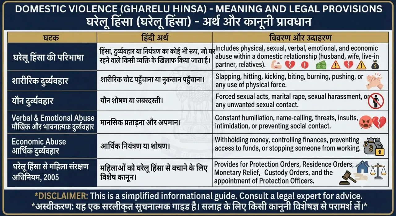 Domestic Violence Meaning in Hindi: घरेलू हिंसा का अर्थ