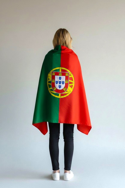 Portugal National Flag Fan Cape