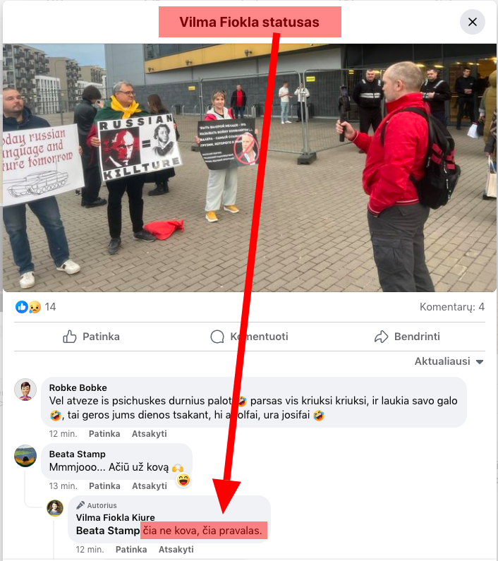 Vilma Fiokla Kiure: Čia ne kova, čia pravalas!