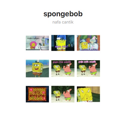 Stiker bergerak WA Spongebob