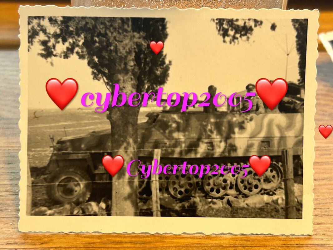 Foto Wk2 Front Wehrmacht Panzer Fahrzeug Sdkfz Tarn Camo Geschütz Soldat Kampf