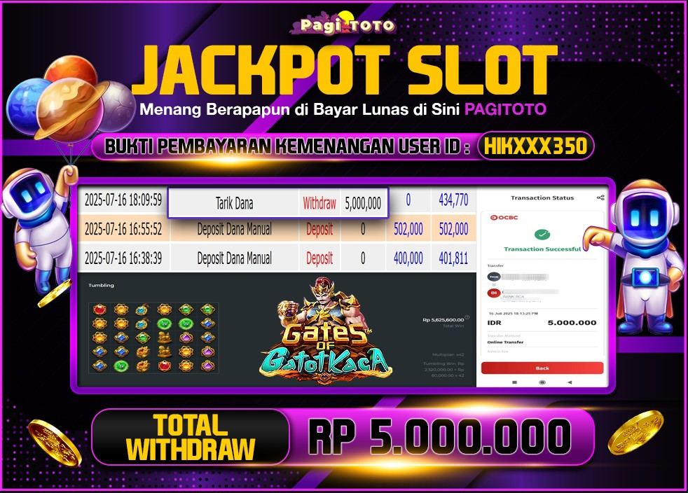 HAPPY JACKPOT MEMBER PAGITOTO SLOT GATES OF GATOT KACA Rp 5.000.000-, - LUNAS
