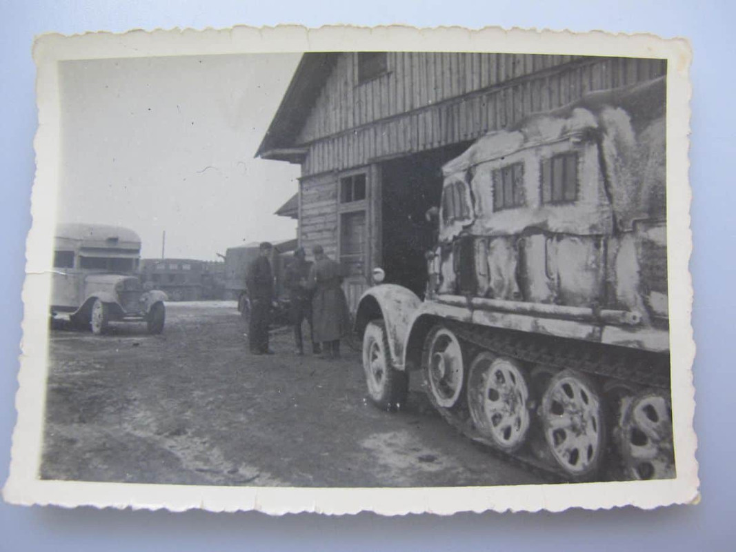 Foto, Halbkette getarnt, Camo, Winter, Rußland