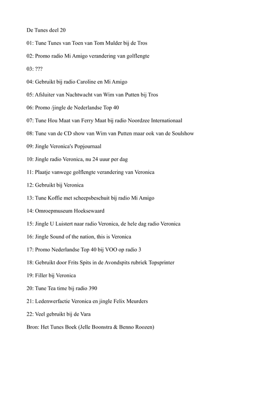 tunes deel 20