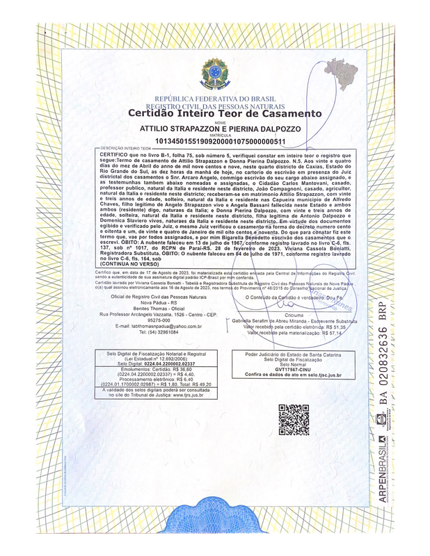 CERTIDÕES - STRAPAZZON