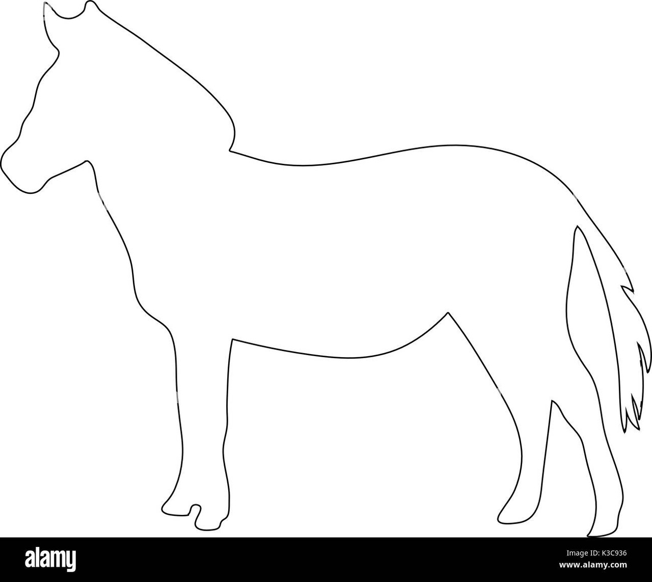 outline of an african zebra K3C936