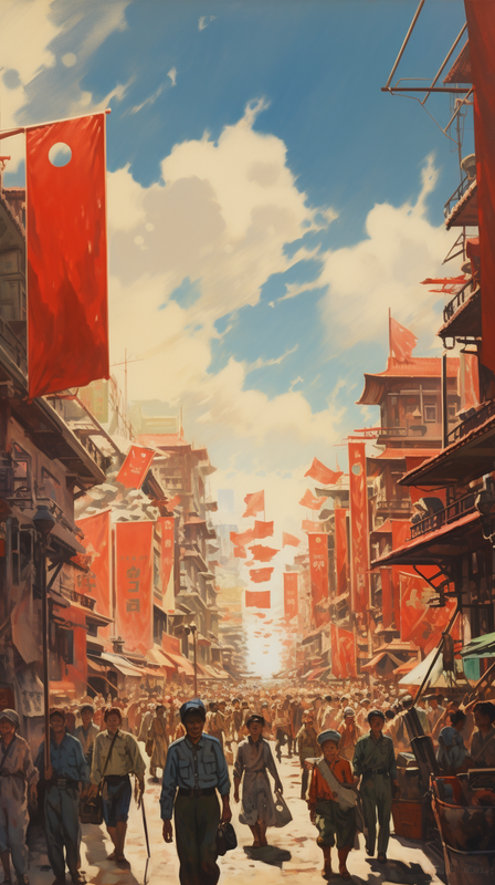 gnosys-Poster-of-Japan-city-street-with-soldiers-and-civilians-7566242a-3d20-4f66-8e17-33750573c2a0.png