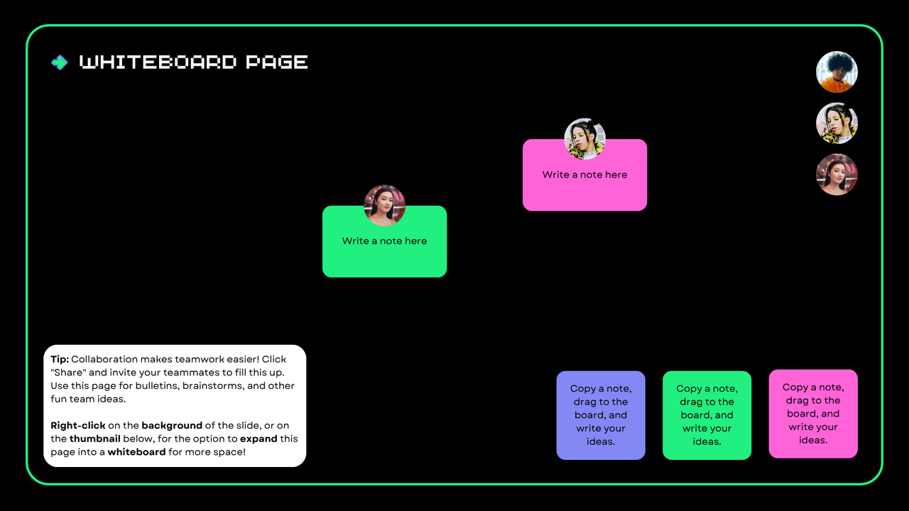 Black Neon Green Neon Pink Trendy Illustrative Creative Presentation