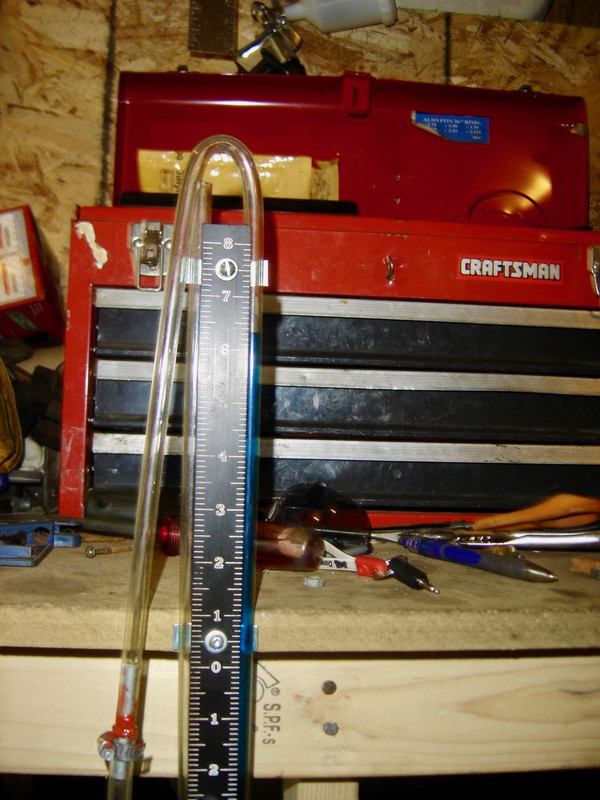 manometer 13" with reed valve, exh. extr.