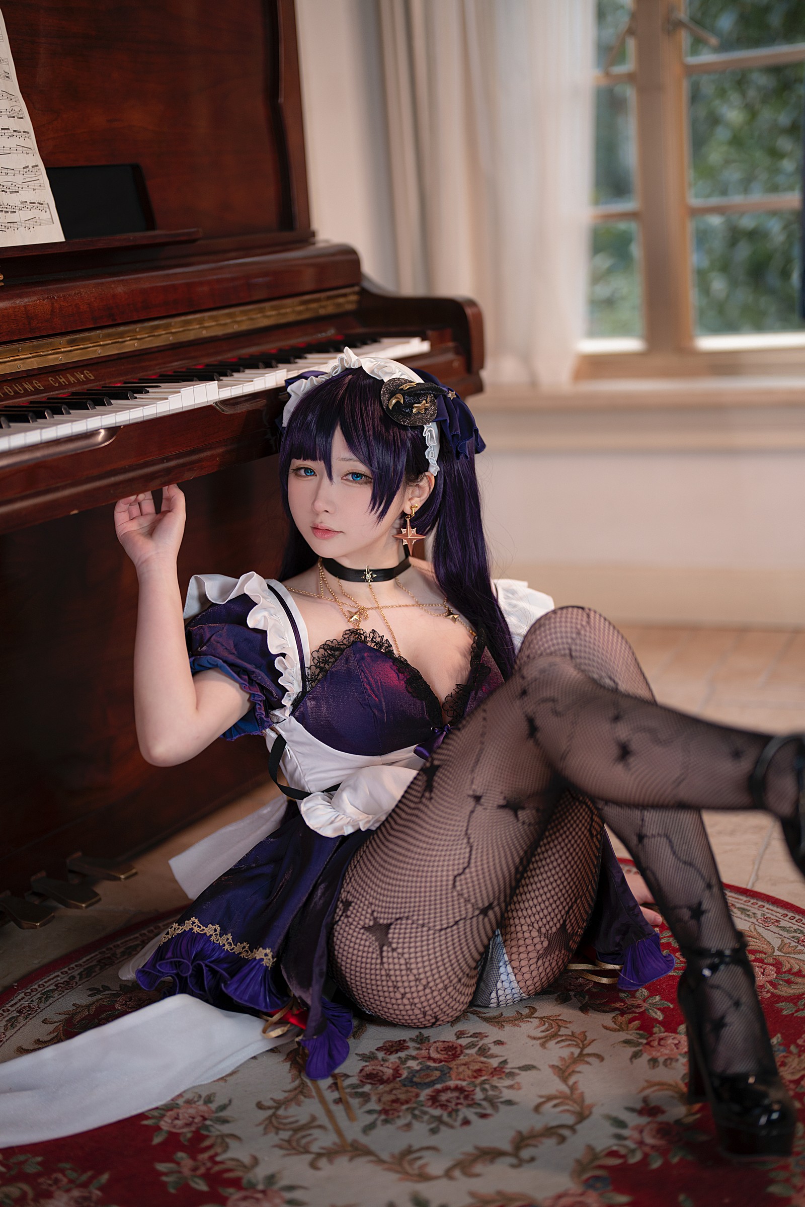 樱梨梨 莫娜 女仆 Cosplay 写真集｜原神角色高清图集（34P｜135MB）插图