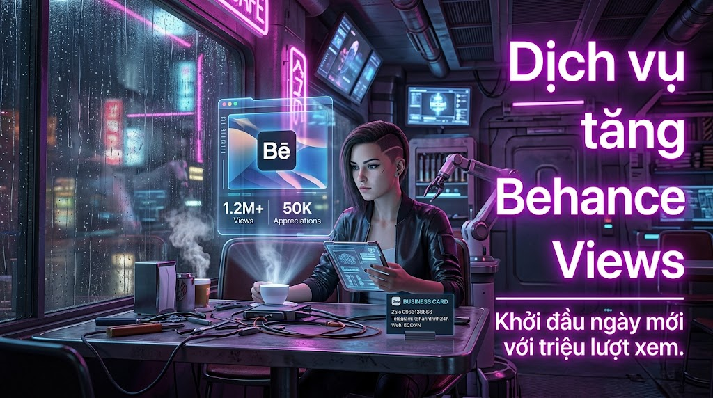 dịch vụ tăng behance views cao cấp behance adobe
