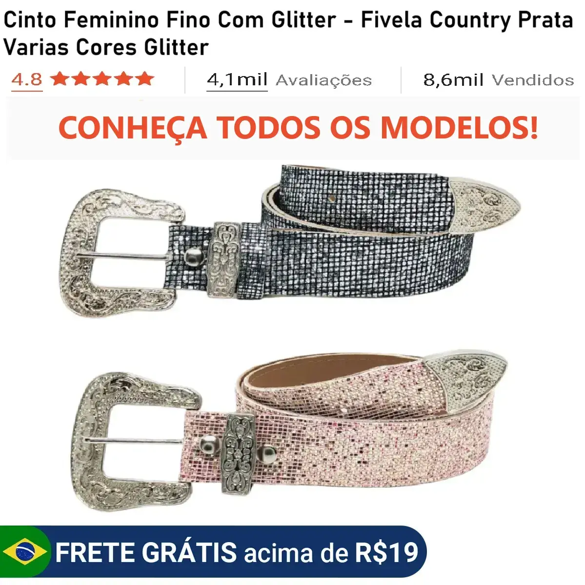 Cinto com Glitter
