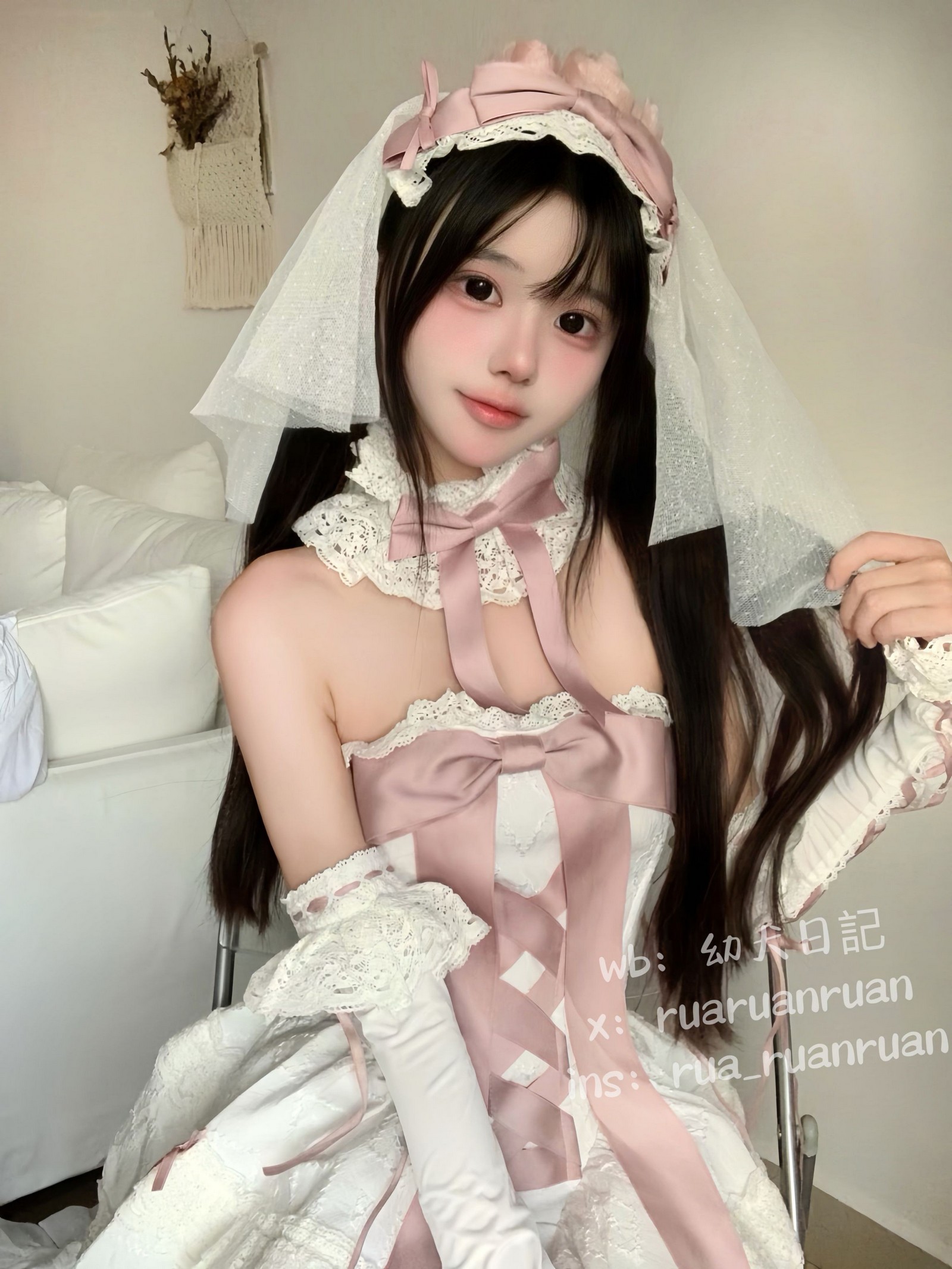rua阮阮 初恋缎带 写真图集｜纯爱氛围系私房摄影（18P｜23MB）插图3