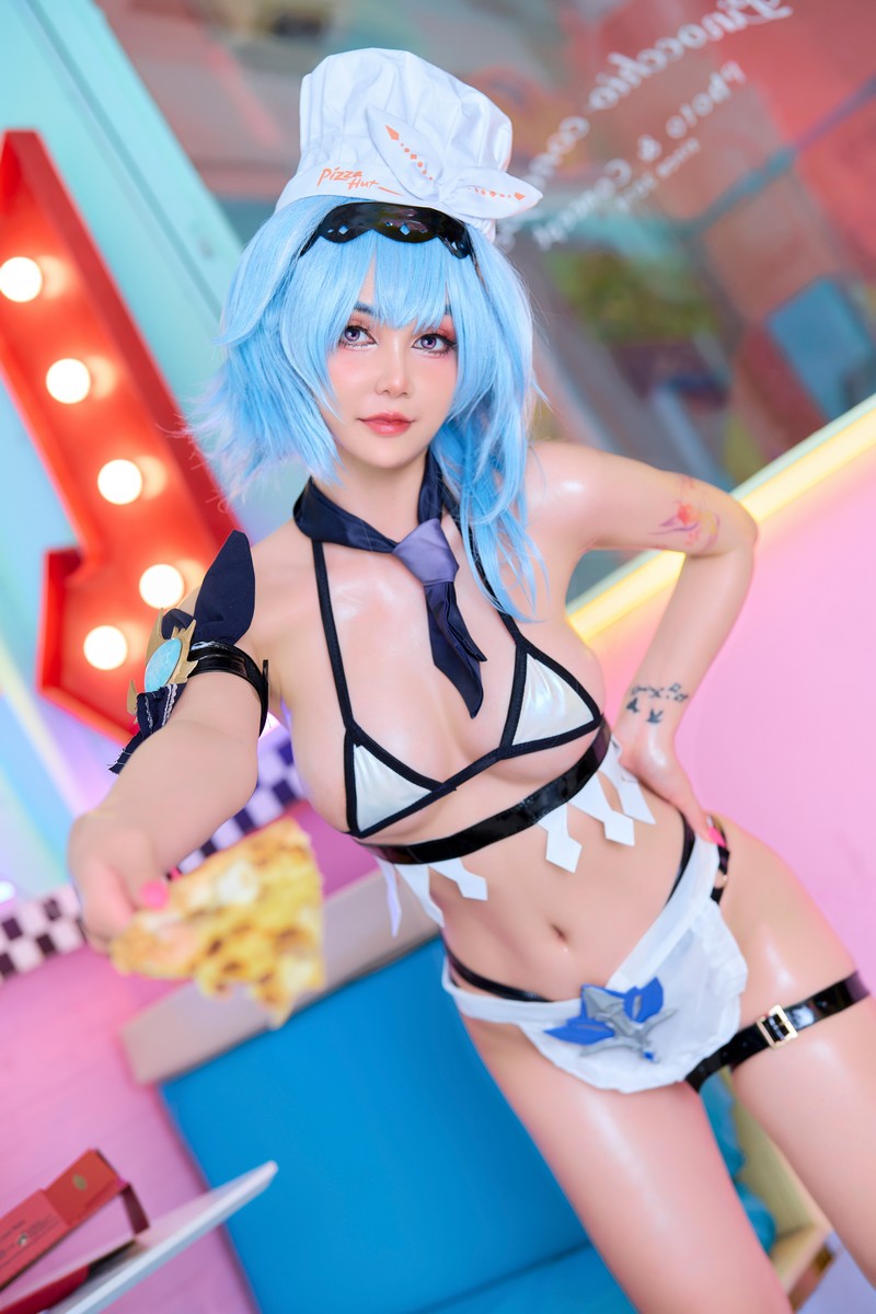 Joyce Lin2x Eula Pizza Cosplay Genshin Impact 写真 49P插图3