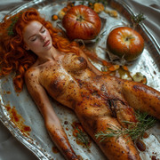 Garden wedding wom served Redhair 0 37