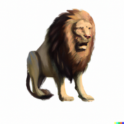 DALL-E-Unrealistic-lion-White-background(4)