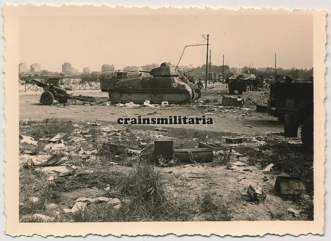 Orig. Foto Beute Panzer Somua S-35 englische Schlepper DÜNKIRCHE