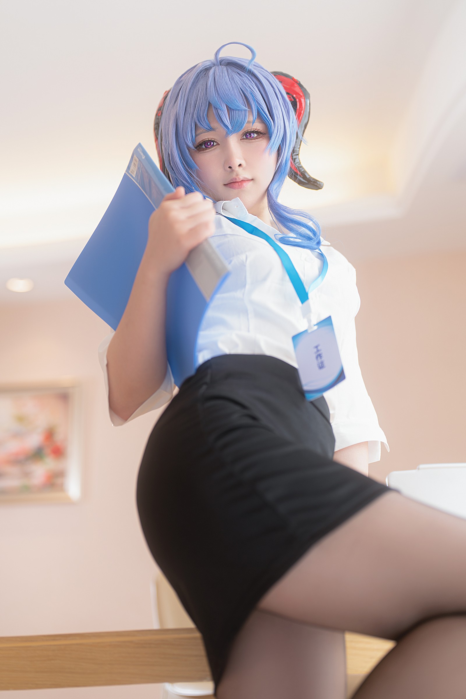 樱梨梨 甘雨 秘书 Cosplay 写真集｜原神角色高清摄影（30P｜91MB）插图3