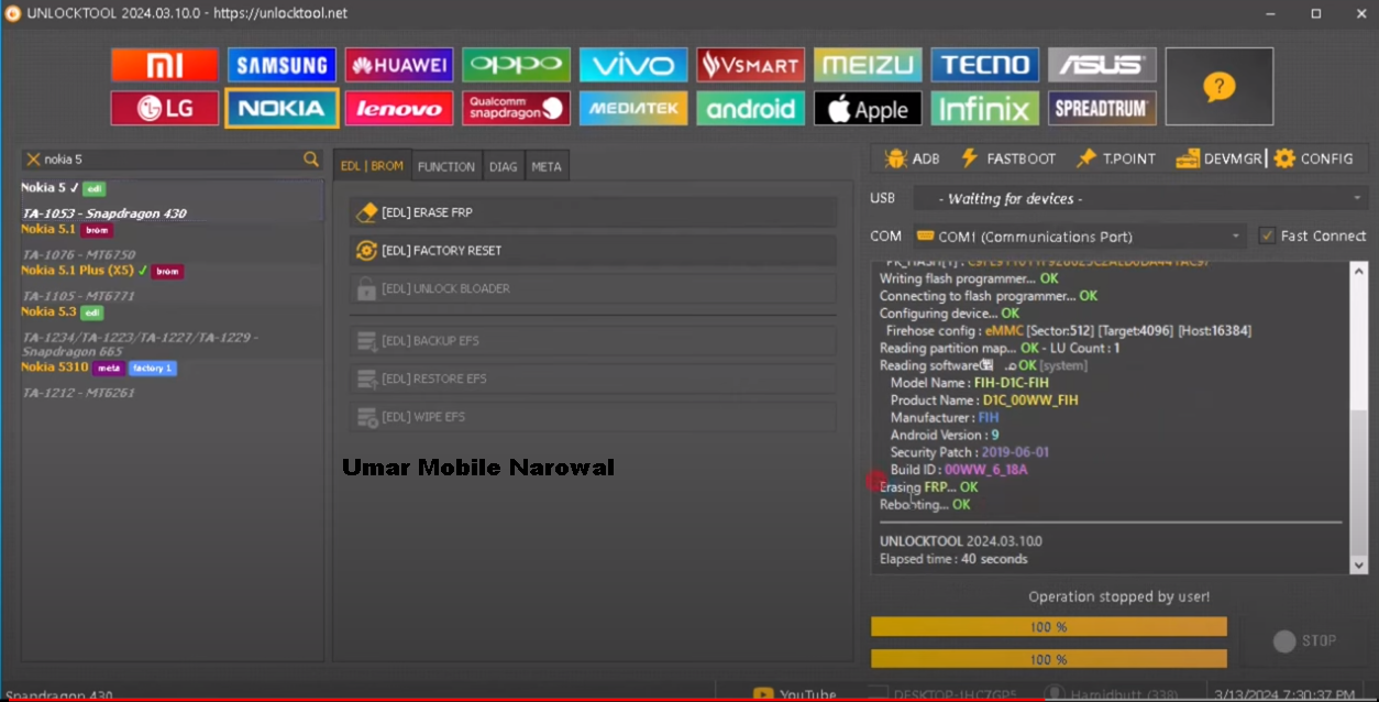 Nokia 5 FRP | Nokia TA-1053 FRP Reset Done By Unlock Tool | - GSM-Forum