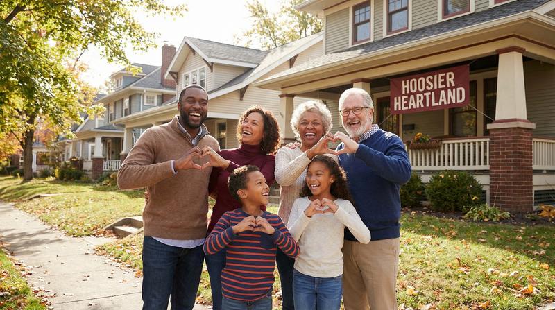 Happy Indiana family