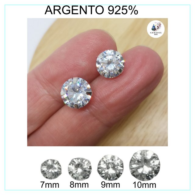 Orecchini A Bottone In Argento Sterling 925 - Orecchini Da Uomo - Foto 12