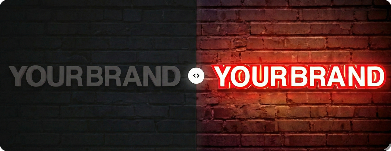 เปรียบเทียบป้ายไฟ Before After