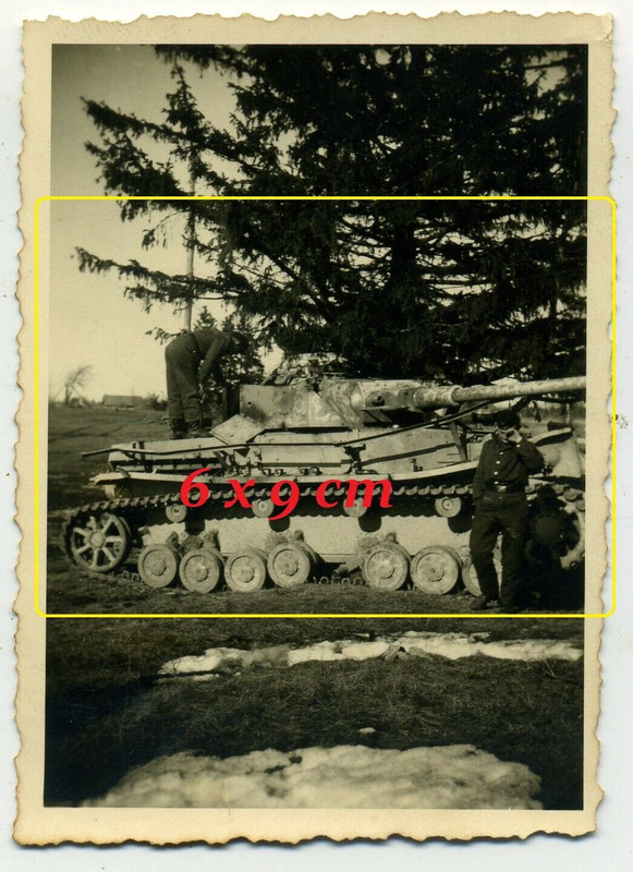 Foto Panzer IV Langrohr Seitenschutz Träger Tarn Stellung Wolchow Russland 43-44