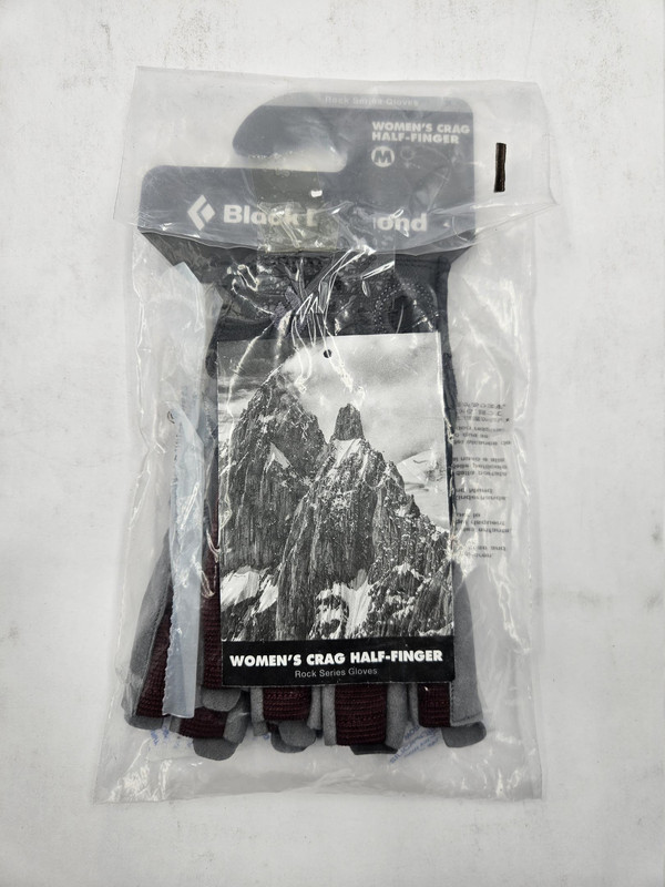 BLACK DIAMOND BD8018686018MD_1 WOMEN CRAG HALF-FINGER CLIMBING GLOVE BORDEAUX M