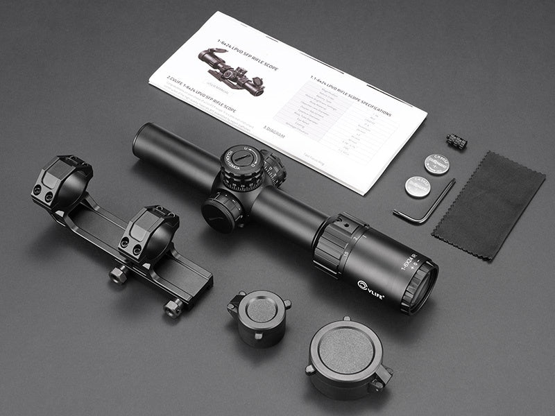 EZSHOOT LPVO 30mm Cantilever Mount illuminated BDC scope