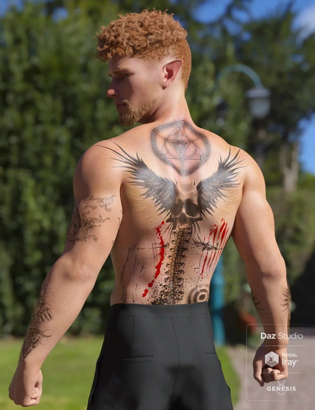 Angelic-Fallen LIE Tattoo Overlays for Genesis 8 Male Angelic-Fallen LIE Tattoo Overlays for Genesis 8 Male