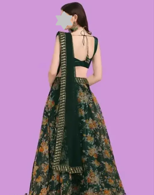 Women's Net Semi stitched Lehenga Choli (festival Special Lehenga Choli Set_Free Size) Color 2 (R223)