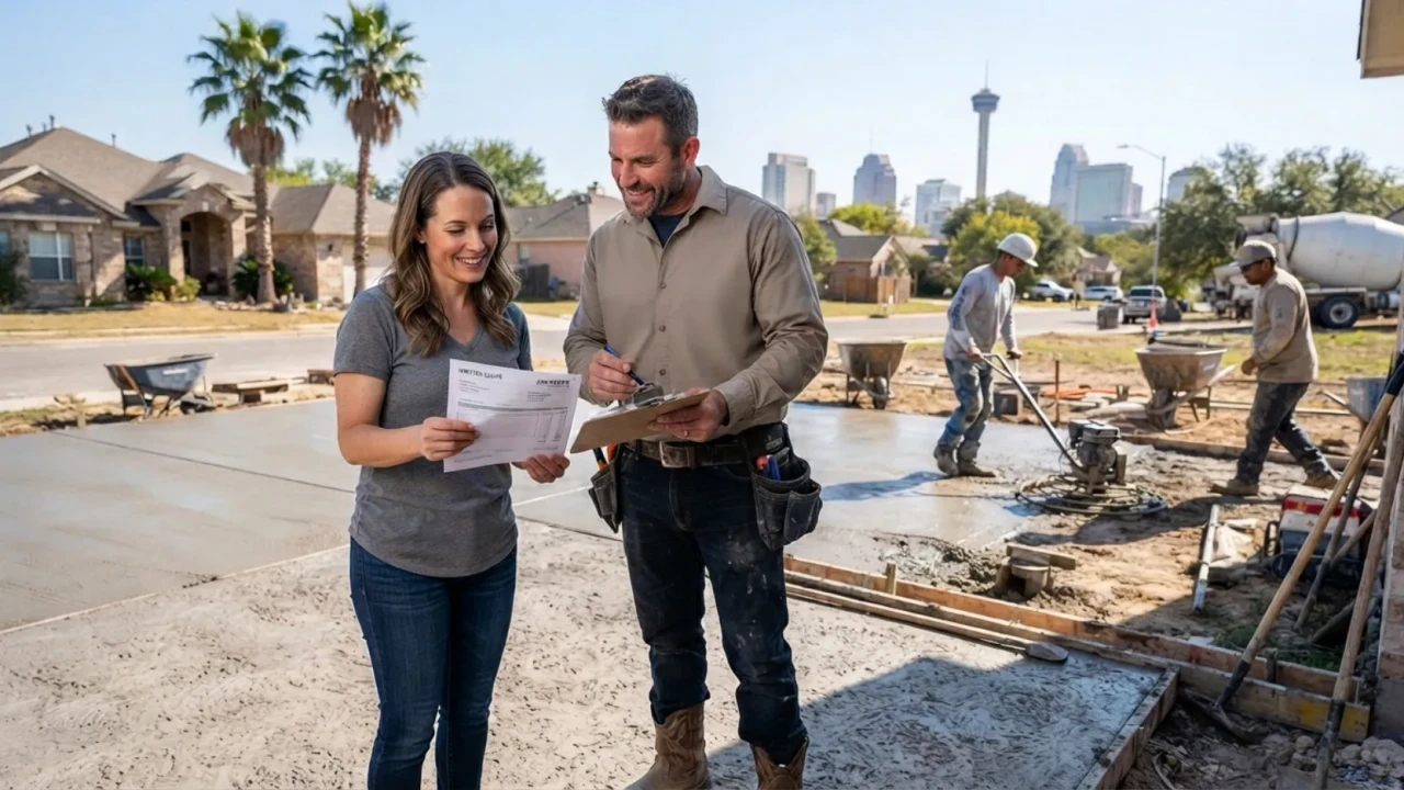 Concrete Contractor Written Quote San Antonio