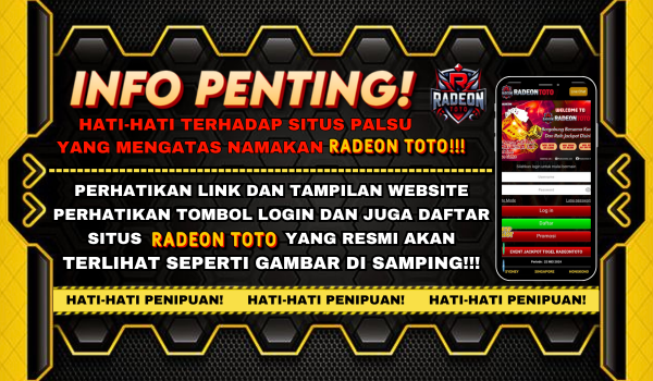 Tampilan Situs Radeontoto Asli