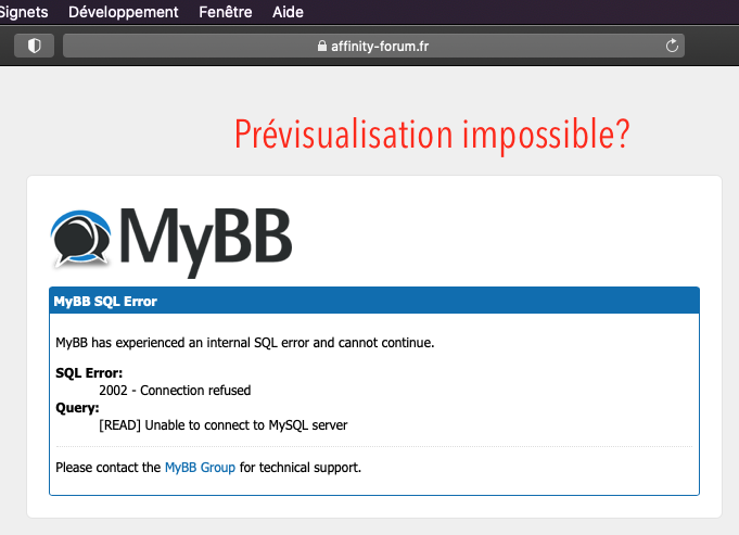 Prévisulisation impossible?