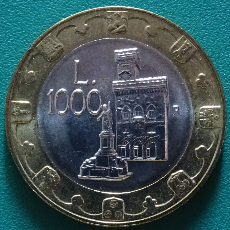 1000 Liras. San Marino (1997) SMR-1000-Liras-1997-rev