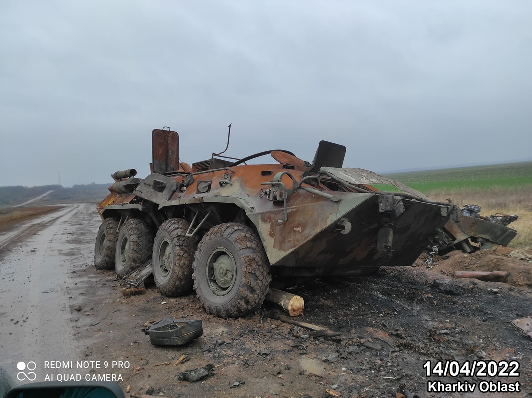 2022-04-14 BTR-82A destroyed Kharkiv