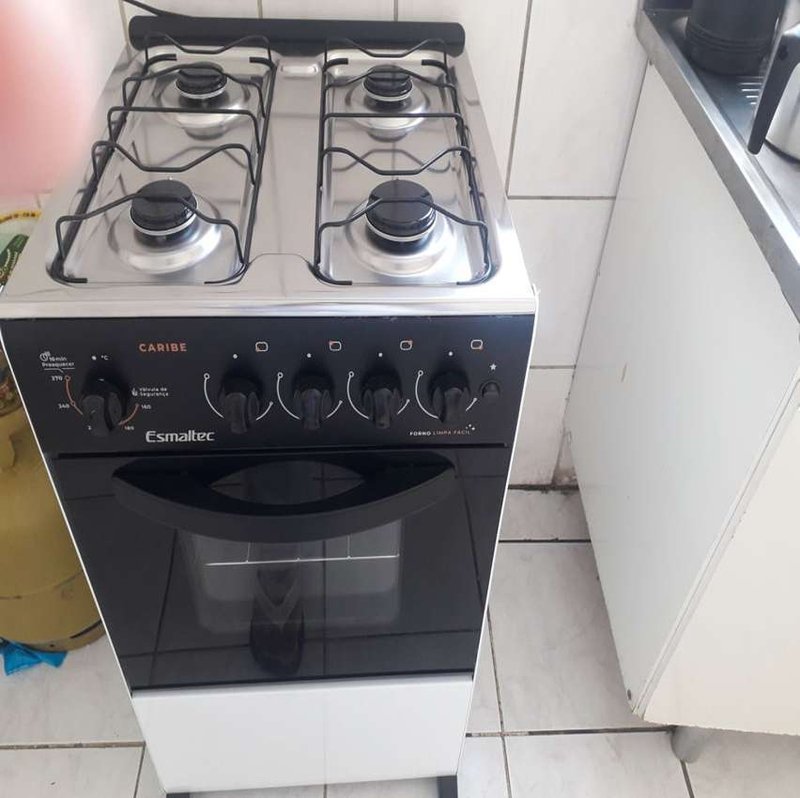 Fogão 4 Bocas Esmaltec Branco – Acendimento Automático Caribe