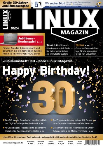 Cover: Linux-Magazin No 10 Oktober 2024