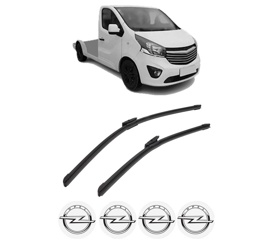 Set stergatoare auto OPEL VIVARO B Platform/Chassis (X82) din 2014-2019, pentru parbriz auto, 2 bucati, Bosch Aerotwin Multi, din cauciuc siliconat rezistent, 4 Stickere Auto OPEL