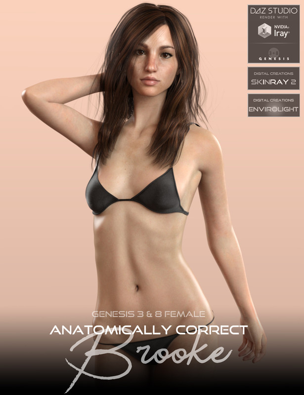 Anatomically Correct: Brooke for Genesis 3 and Genesis 8 Female