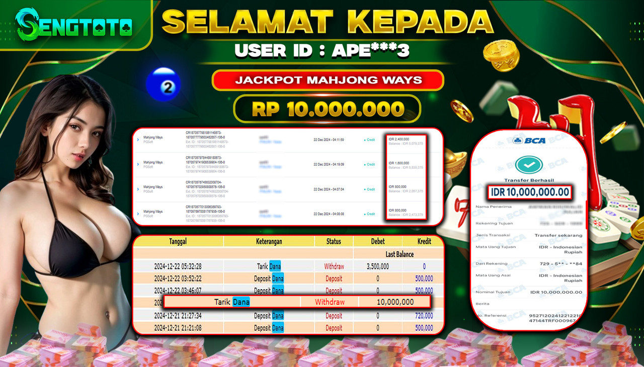 BUKTI PEMBAYARAN SLOT MAHJONG WAYS